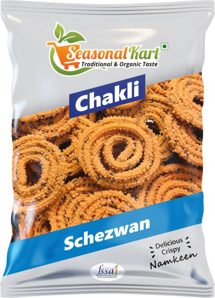 Seasonal Kart Homemade Schezwan Chakli Real Taste of Chakali Spirals Chakli Healthy Snacks