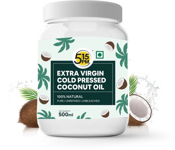 5:15PM Virgin Coconut Oil Cold Pressed – For Hair, Baby, Skin & Cooking Raw & Unrefined Coconut Oil Plastic Bottle