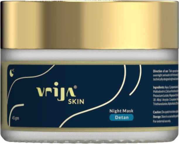 Vrija Detan Night Mask, Evens skin tone for Women & Men (Pack of 1)