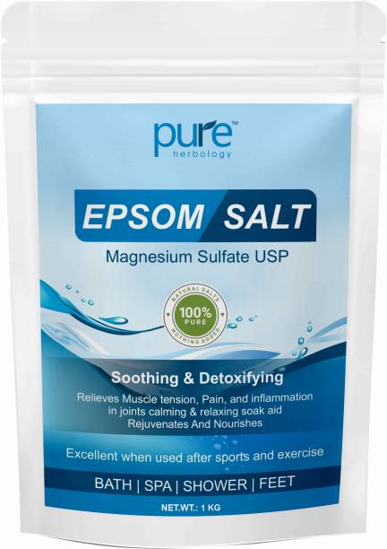 Pure Herbology Epsom Salt For Bathing, Pain Relief, Relaxing, foot, plants growth