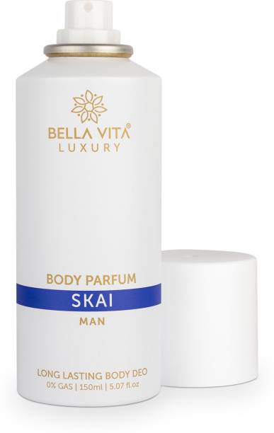 Bella vita organic SKAI AQUATIC Body Parfum with Aquatic & Fresh Fragrance Body Perfume DEO 150 ML Body Spray  -  For Men