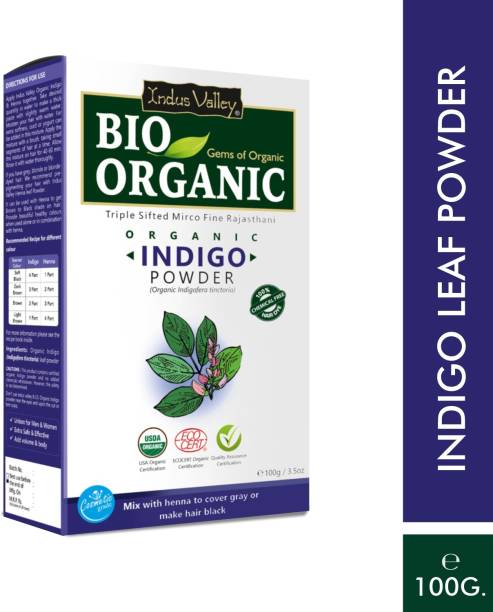 Indus Valley Natural Organic Indigo Powder | Indigofera Tinctoria For Hair Color & Hair Care