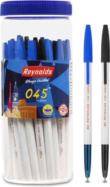 Reynolds 045 Pen Jar 20 BLUE & 5 BLACK Ball Pen
