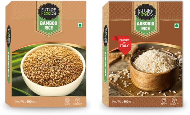 Future Foods Bamboo Rice & Arborio Risotto rice - 500 gm each Brown Riso Rice (Raw)