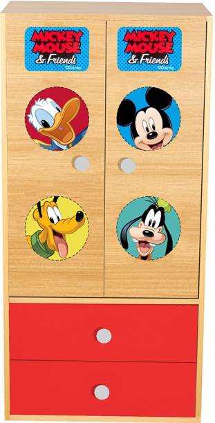 Yipi Disney Mickey & Mouse Kids Engineered Wood 2 Door Wardrobe