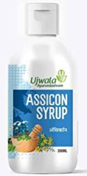 UJWALA AYURVEDASHRAM Assicon Syrup, Gas relief, Acidity relief, Reduce Bloating, Improves Appetite