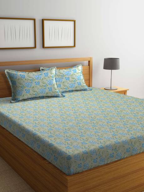 Bombay Dyeing 144 TC Cotton Double Floral Bedsheet
