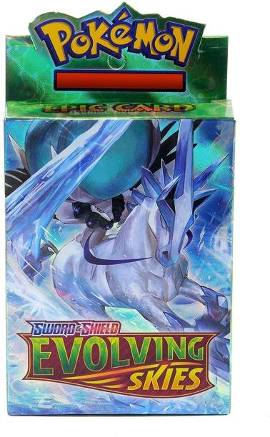 Toyzzilla Poke-Moon Evolving Skies Card Game for Kids,Boys,Girls,Adults(25 Cards)