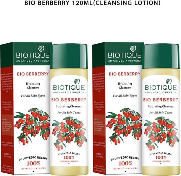 BIOTIQUE Bio Berberry Hydrating Cleanser For All Skin Types, 120Ml (Pack Of 2)