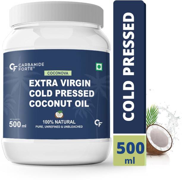 CF 100% Pure Cold Pressed Extra Virgin Coconut Oil for Skin, Hair Growth & Cooking Coconut Oil Jar