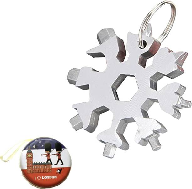 Flipkart SmartBuy 18 in 1 Snowflake Multitool with Case– Metal Screwdriver Key Chain