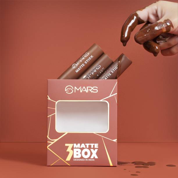 MARS 3 Brown and Nude Shades Matte Lipstick Box Set