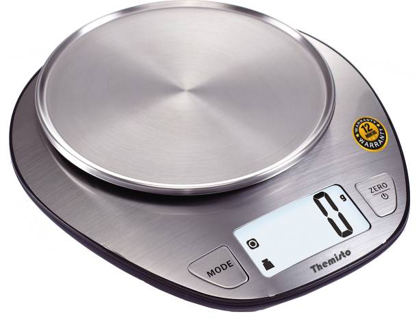 Themisto TH-WS20 Stainless Steel (5kg) Kitchen Weighing Scale
