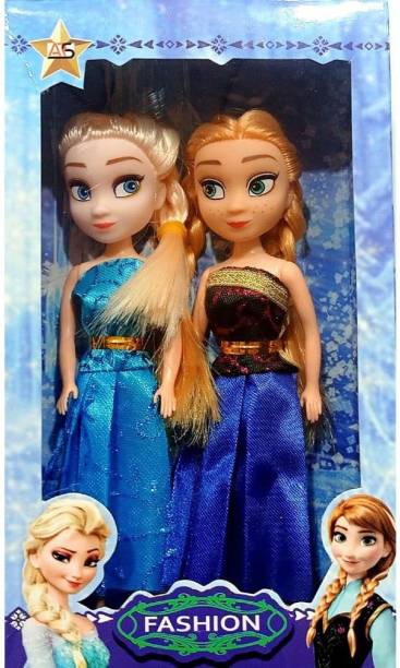 K A Enterprises 2 Princess Dolls Girls/Kids | Frozen Sisters | Pack of 2 Dolls, Multicolor
