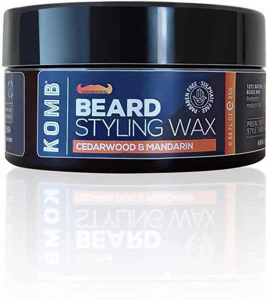 KOMB Premium Beard and Moustache(Mooch,Mustache)Hair Styling Wax for men 100% Natural Hair Wax