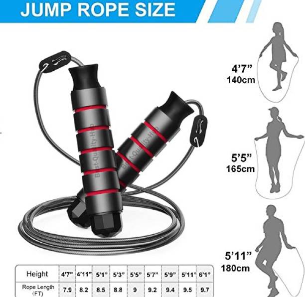 TQS Jumping Rope for Gym Training, Exercise and Workout For man woman Freestyle Skipping Rope