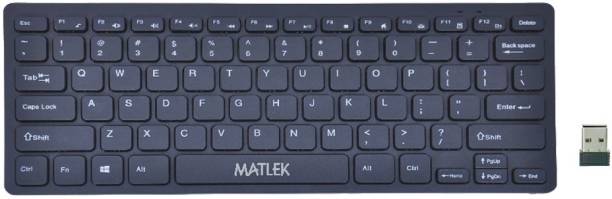 Matlek Wireless Keyboard Small 2.4G | Plug & Play | For PC, Laptop, TAB, Phones Smart Connector Desktop Keyboard