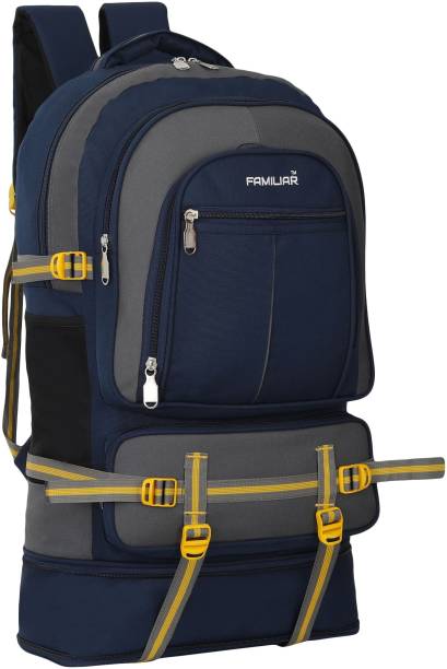 familiar Expandable Travel Rucksack for Outdoor Sport Camping Hiking Trekking Bag-Blue Rucksack  - 60 L