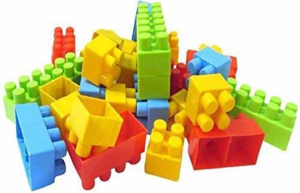 shree sadguru learning bricks educational game blocks kit toy for kids (60 pcs)