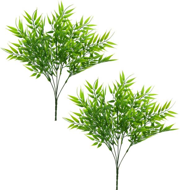 fancymart artificial plant progned bamboo leaves bunch set of 2 without pot Artificial Plant