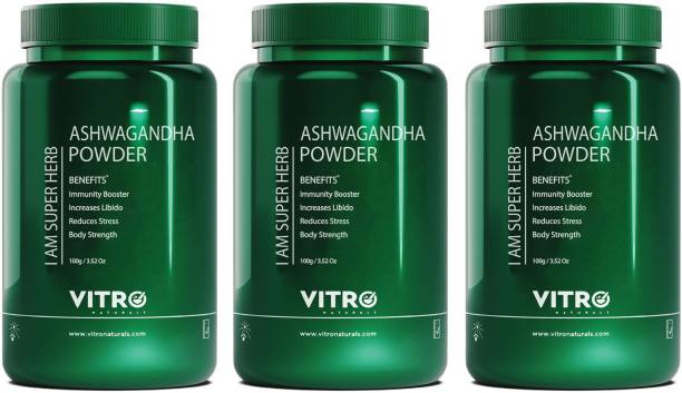 Vitro Naturals USDA Certified Organic Ashwagandha Powder|For Boost Strength,Stamina & Energy