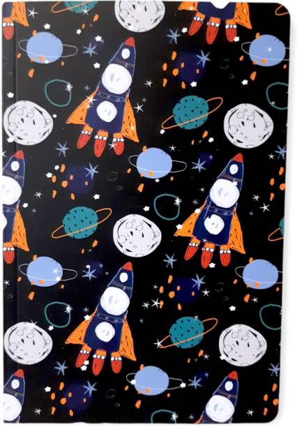 kistapo Heavenly Designed Notebook | Space Rockets Print Art | A5 Notebook Ruled 100 Pages