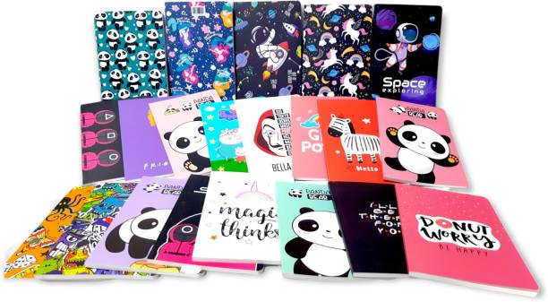 kistapo Assorted Heavenly Designed Notebook | Pack of 6 | A5 Notebook Ruled 100 Pages