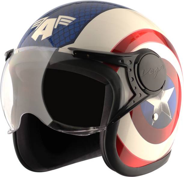 VEGA Jet Marvel Captain America Edition Motorbike Helmet