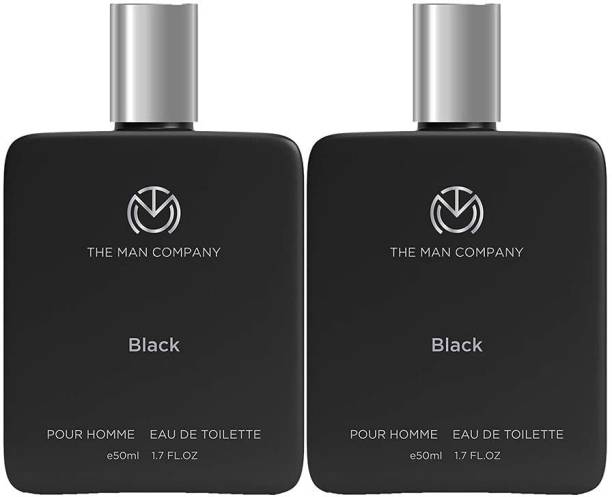 THE MAN COMPANY Black EDT Perfume For Men (Pack of 2, 50ml each) Long Lasting Perfume Body Spray Eau de Toilette  -  100 ml