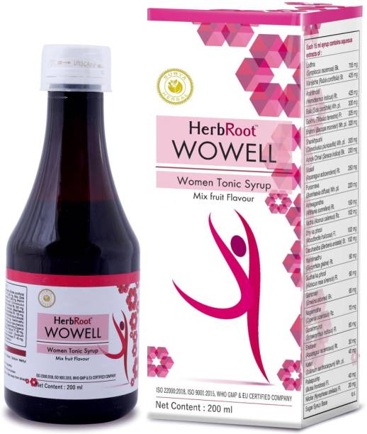 HerbRoot Surya Herbal Wowell Syrup, Ayurvedic Women Health Tonic, 200ml, (Pack of 20)