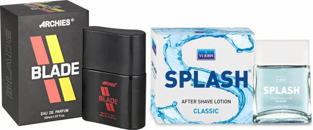 VI-JOHN Splash Aftershave Lotion (50 ml) & Archies Blade Perfume (50 ml) -