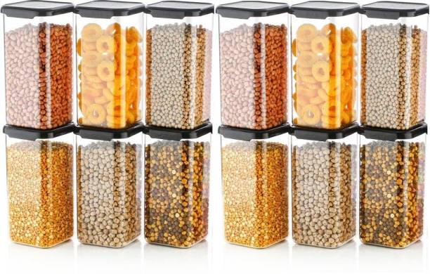 4 SACRED Airtight unbreakable big size square kitchen container set  - 1500 ml Plastic Grocery Container