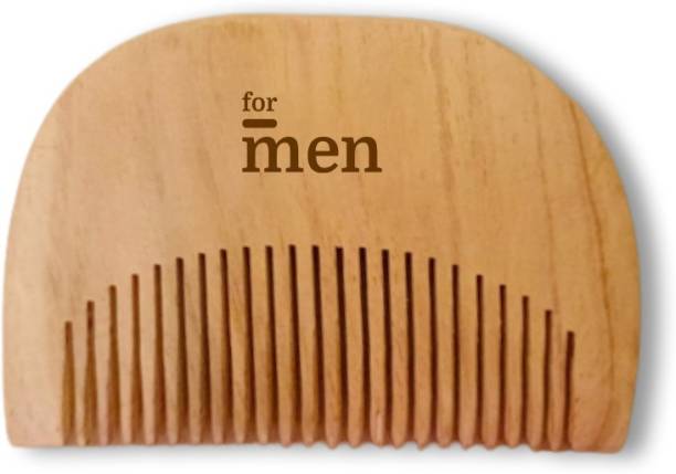 Formen Neem Wood Beard Comb|100% Natural|Ultra Smooth|Pocket Size Beard Comb for Men