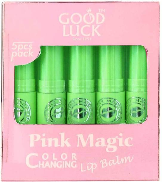 Goodluck Pink Magic Lip Balm (Pack of 5) Green Apple