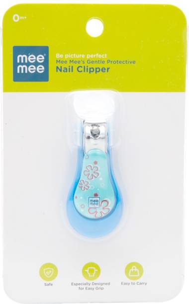 MeeMee Protective Baby Nail Clipper Cutter with Skin Guard (Blue)