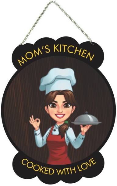 P Arts Wooden Mom's Kitchen Name Plate Name Plate