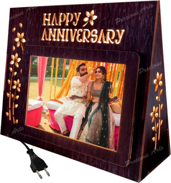 P Arts Happy Anniversary Photo Self Inserted Lamp Photo Frame Table Lamp