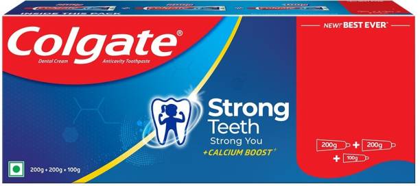 Colgate Strong Teeth Cavity Protection with Calcium Boost (Saver Pack), India's No.1 Toothpaste