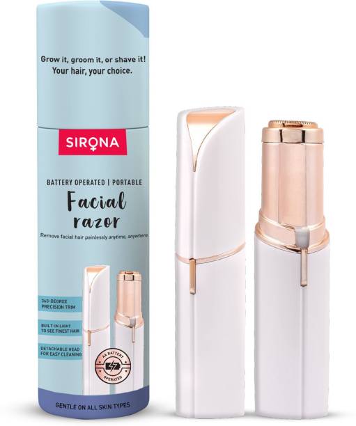 SIRONA Portable Electronic Facial Razor for Women  Runtime: 120 min Trimmer for Women
