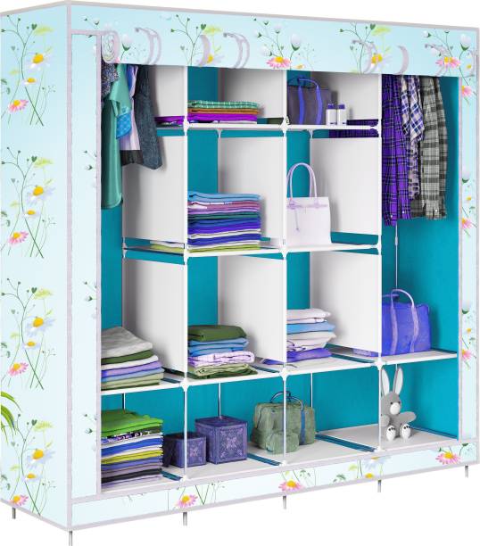 SPIRITED D2 Soft lily Flower Carbon Steel Collapsible Wardrobe