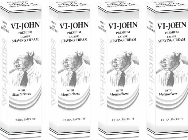 VI-JOHN Premium Shaving Cream 91 GM (Pack Of 4)