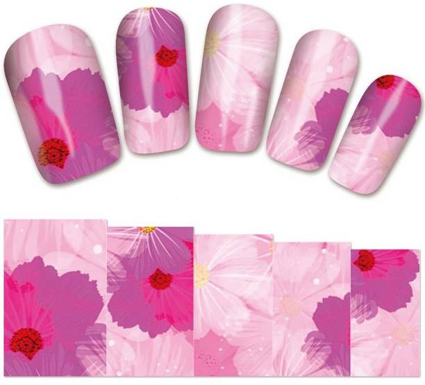 SENECIO® Blush Pink YZW-1400 Nail Art Manicure Decal Water Transfer Sticker Sheet