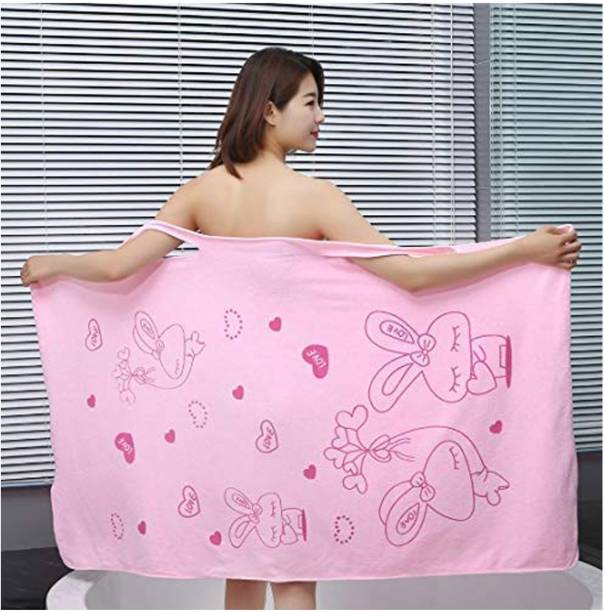 PRIMEFAIR Light Pink Free Size Bath Robe