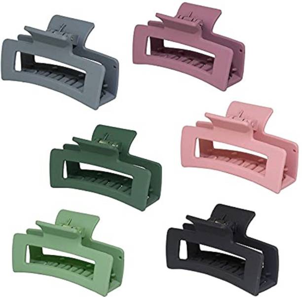 Trendy Club 6 Pcs Hair Clutcher With Multi Color Hair Claw Clips for Women 6 Random Colors Hair Claw