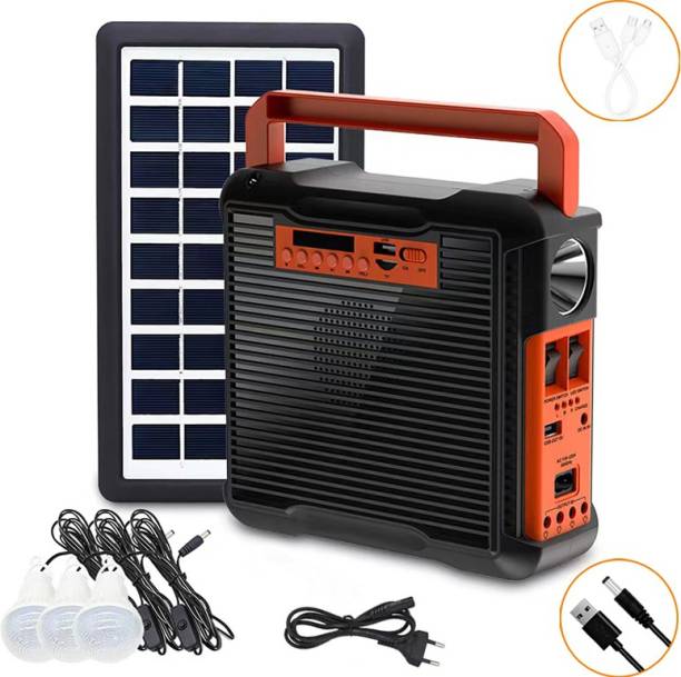 Make Ur Wish Emergency Solar Power Set, Mini Generator With Bluetooth Speaker, Phone Charging Solar Light Set