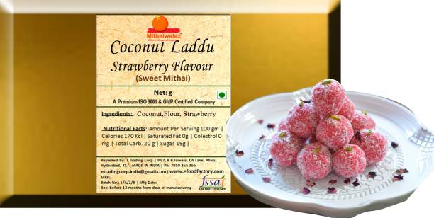Mithaiwalaz Coconut Laddu Strawberry Flavour 250 g Box