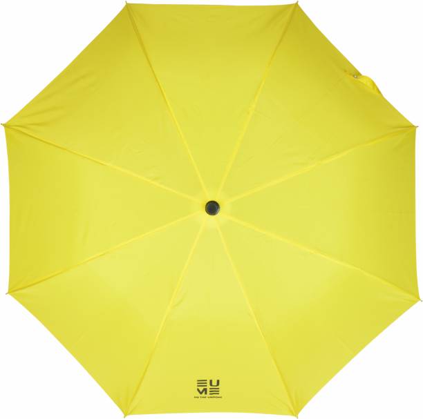 EUME Leatrix 21 Inch 2 Fold Auto-Open Lemon Yellow Umbrella