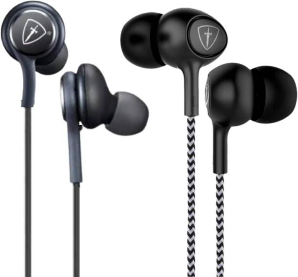 Tiitan Combo Pack of Wired Earphones Black S8, S9 Wired Headset