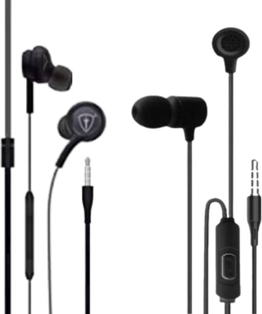 Tiitan Combo Pack of Wired Earphones Black S8, S6 Wired Headset