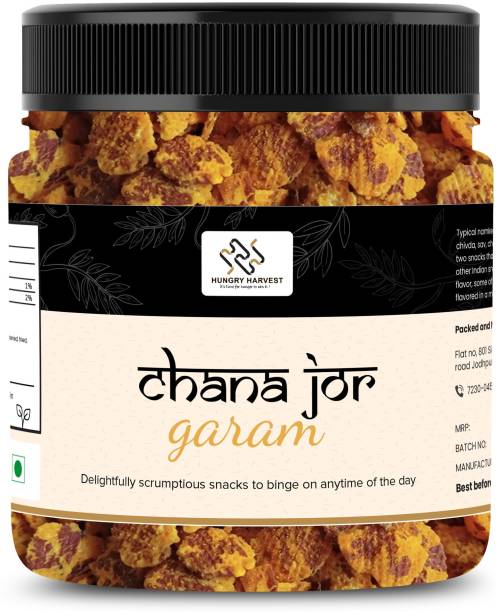 HUNGRY HARVEST Chana Jor Garam Roasted Chick Pea|Super Snack Gluten Free|Oil-Free [Jar Pack]